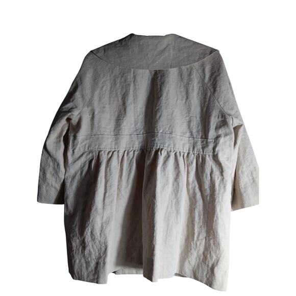 Anthropologie Hero & Leander Cream linen blazer jacket, lined Large - Picture 3 of 6